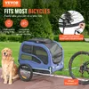 Hundeanhänger 45 kg Fahrradanhänger Kohlenstoffstahl + 600D Produktbild-Vorschau 2