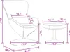 vidaXL Tabouret œuf avec repose-pieds Noir Velours Voir les images du produit 8