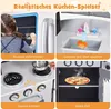 COSTWAY Kinderküche mit Kühlschrank, Kinder Spielküche Produktbild-Vorschau 4