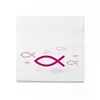 itenga 6x Windlicht + 40x Servietten - Fisch - weiß pink Produktbild-Vorschau 2