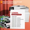 A printer and ink cartridges are shown with a compatibility list for the ink cartridges. Produktbild-Vorschau