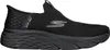 A black Skechers slip-on shoe is shown against a white background. Náhľad obrázku produktu