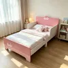 Kinderbett Weiß-Rosa mit Schwan-Motiv, beidseitigem Produktbild-Vorschau 4