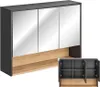 Spiegelschrank 100 cm BOLOGNA-56 in anthrazit mit Artisan Produktbild-Vorschau 1