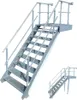 8 Stufen + Podest Stahltreppe mit beids. Geländer / Produktbild-Vorschau 1