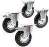Wiltec Transportrollen Set 125mm 2x Doppelstopp-Lenkrolle Produktbild-Vorschau 1