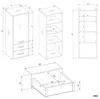 Schmaler Badezimmer-Wandschrank LUCENZA - weiß Produktbild-Vorschau 12