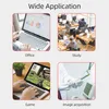 Collage of four images showing different applications of a product: office work, studying, gaming, and medical image acquisition. Produktbild-Vorschau