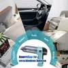A collage of images showing different uses of a handheld vacuum cleaner, with text overlays indicating its versatility. Produktbild-Vorschau