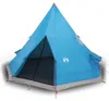 vidaXL Tipi-Campingzelt 4 Personen Blau Wasserdicht Produktbild-Vorschau 9