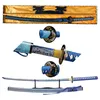 Oggetto da collezione giapponese: katana in acciaio blu Anteprima dell’immagine prodotto 7