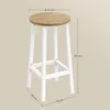 FORTENA Hoher Barhocker Rund 65 cm Eiche Sonoma/Weiß mit Produktbild-Vorschau 2