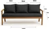 A diagram showing the dimensions of a sofa cushion set. Voir les images du produit