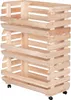 STOLMAK Cassetta Porta Verdura In Legno Con Ruote 57x79x30 Anteprima dell’immagine prodotto 1