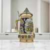 Bierkrug mit Deckel 0,7L – Traditioneller Steinkrug mit Produktbild-Vorschau 6