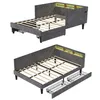 INONEFT Gestoffeerd bed 140x200 cm met LED-verlichting en Productafbeelding-voorbeeld 14