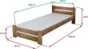 Bett Laura 80 x 200 cm, Eiche Matratze: Matratze Deluxe 10 Produktbild-Vorschau 4