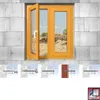 A window frame installed in a brick wall, with a series of diagrams showing the installation process. Anteprima dell’immagine prodotto