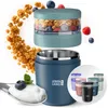 LEBENLANG Müsli To Go Becher mit Löffel - 650ml – Mint, Produktbild-Vorschau 1