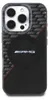 A black iPhone case with AMG branding and a geometric pattern. Náhled obrázku produktu