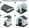 COSTWAY Hundehütte, Hundehaus aus Kunststoff, Hundehöhle Produktbild-Vorschau 6