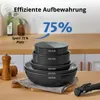 13-teiliges Induktions-Kochgeschirr Set mit abnehmbaren Produktbild-Vorschau 2