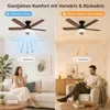 Deckenventilator mit Beleuchtung Schwarz Ø106cm H22cm 40W Produktbild-Vorschau 15