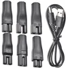 A set of electronic adapters and a USB cable are arranged on a white background. Produktbild-Vorschau