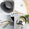 A collage of four close-up images showing details of a pot lid and handle, with a logo overlay. Podgląd zdjęcia produktu