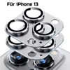A close-up, layered view of camera lens protectors for an iPhone 13, showing the metallic rings and glass. Anteprima dell’immagine prodotto