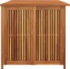 A wooden garden storage box with slatted doors and a flat top, shown against a white background. Náhled obrázku produktu
