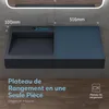 doporro Lavabo Vasque à Poser à Monter au Mur Suspendu Voir les images du produit 3