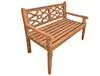 A wooden garden bench on a white background. Produktbild-Vorschau