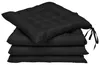 Beautissu Lot de 4 coussins de chaise 40x40 avec rubans Voir les images du produit 1