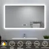 AICA LED Badspiegel 140x80cm Touch/Wandschalter Wandspiegel Produktbild-Vorschau 1