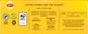 The image shows the back of a Lipton tea box with various certifications and contact information. Produktbild-Vorschau