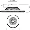 LED Ventilateur de plafond VISBY Chrome/Blanc Ø59cm - Voir les images du produit 10
