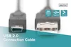 DIGITUS USB 2.0 Anschlusskabel Typ A -mini B St/St 1.8m,  Anteprima dell’immagine prodotto 10
