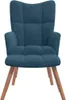 vidaXL Relaxačné kreslo s taburetom Blue Velvet Náhľad obrázku produktu 2