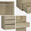 Collage of close-up shots of a wooden wardrobe and drawer unit. Anteprima dell’immagine prodotto