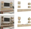 vidaXL 6 tlg. TV Schrank Set Sonoma Eiche Holzwerkstoff - Produktbild-Vorschau 1