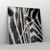 Wanduhr - Quadrat - Glasuhr - Zebra Streifen Tierwelt Produktbild-Vorschau 4