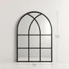 LunaMirror August 100 x 75 cm, wandspiegel met boog en visgraatdetail, lijst zwart – 2 Productafbeelding-voorbeeld