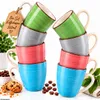 8er Set Kaffeetassen 360 ml – Bunte Keramik Kaffeebecher Produktbild-Vorschau 1