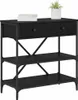 vidaXL Konsolentisch Schwarz Eichen-Optik 75 x 34,5 x 75 cm Produktbild-Vorschau 3