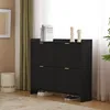 Schoenenkast, 110x90x24 cm, met 4 klepdeurtjes, open Productafbeelding-voorbeeld 10