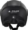 The back view of a black LS2 Airflow II jet helmet. Voir les images du produit
