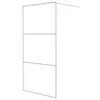 A white metal frame for a shower enclosure, shown against a white background. Produktbild-Vorschau