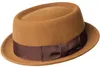 Bailey kleiner knautschbarer Pork Pie Darron aus Wollfilz in beige