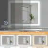 Puluomis koupelnové zrcadlo s osvětlením bez mlhy 100x80, s Náhled obrázku produktu 2